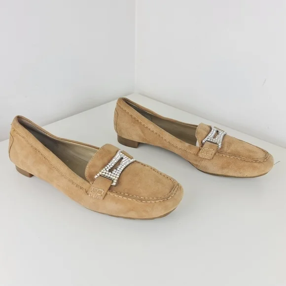 Franco Sarto Shoes Womens 9.5M Loafer Flat Suede Slip On - Picture 7 of 11